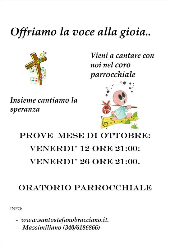 Prove coro parrocchiale ottobre 2018